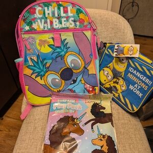 Stitch 'Chill Vibes' Kids Backpack – Pink & Blue